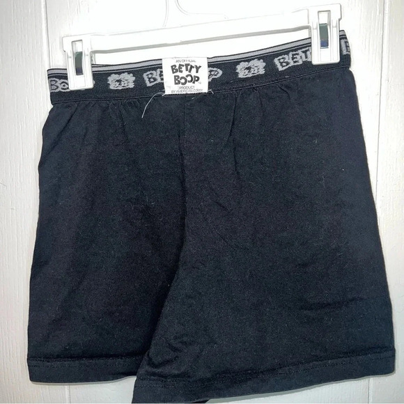 Size Medium Black Betty Boop Embroidered Biker boxer shorts with motorcycle - Picture 3 of 4